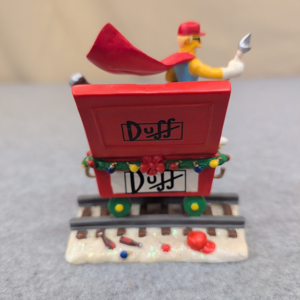 The Simpsons Christmas Express Holiday Spirits Duffman Sculpture 2005 - Picture 3 of 5